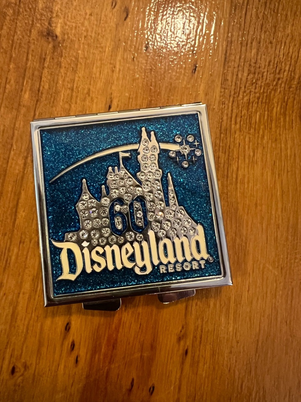 Disneyland 60th Diamond Anniversary Celebration Castle Compact Mirror - NWOT